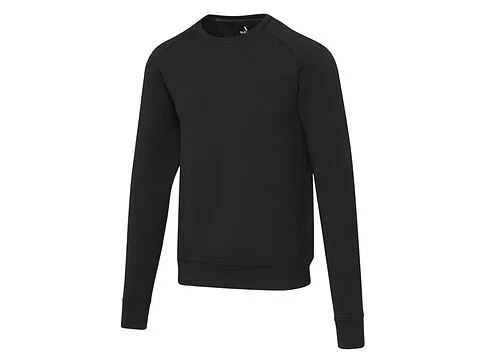 Yukon унисекс интерлок спортивный свитер с круглым вырезом - Сплошной черный