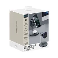 Беспроводная зарядная станция 3 в 1 QI2.2 Max Power, Серая, Deppa