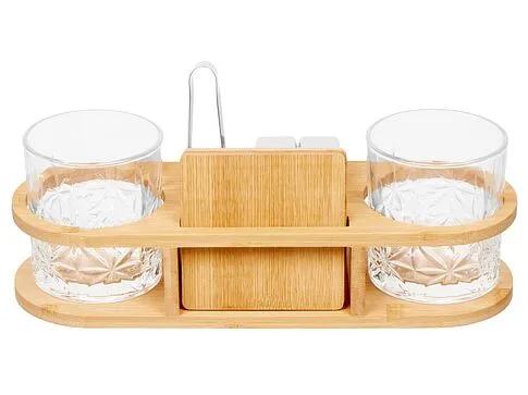 Набор для виски на бамбуковой подставке Boulevardier (Р)