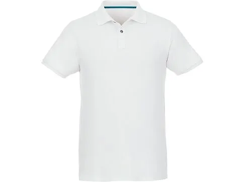 Мужское поло Beryl из переработанных органических материалов с коротким рукавом, белый