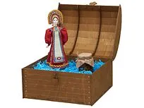 Подарочный набор: кукла фарфоровая, мед, красный