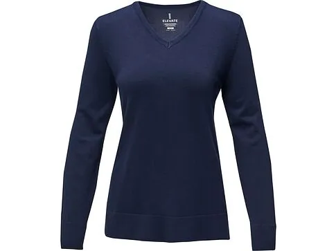 Женский пуловер с V-образным вырезом Stanton, темно-синий