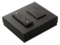 Подарочный набор Long River: картхолдер, ключница, черная коробка