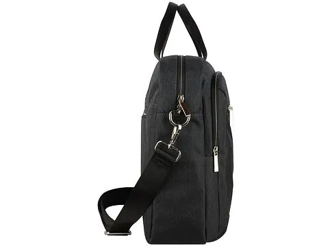 Портфель мужской BUGATTI Sera, антрацитовый, полиэстер, 40х11х34 см