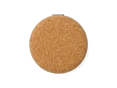 Складное зеркальце BELLE из натуральной пробки и хромированного металла