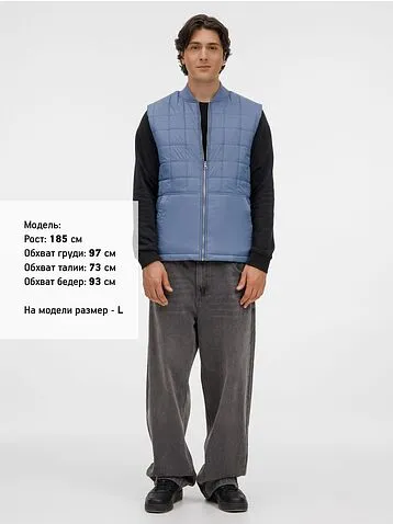 Жилет унисекс Warmbridge, синий (джинс)