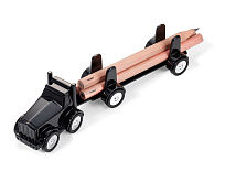 Держатель LUMBERTRUCK для скрепок, подставка для ручек или карандашей, черный