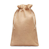 Большая подарочная сумка JUTE LARGE из джута, 30 х 47 см, натуральный
