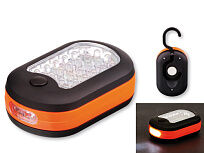 Фонарик Camper с 27 LED-лампочками, крючком для подвески и магнитным держателем, оранжевый, черный