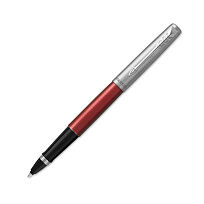 Роллер Parker Jotter Kensington Red CT, красный/серебристый