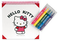 Набор: раскраска 16 стр. и 5 разноцветных фломастеров от Hello Kitty, разноцветный